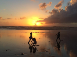 Kids on a Beach Pic